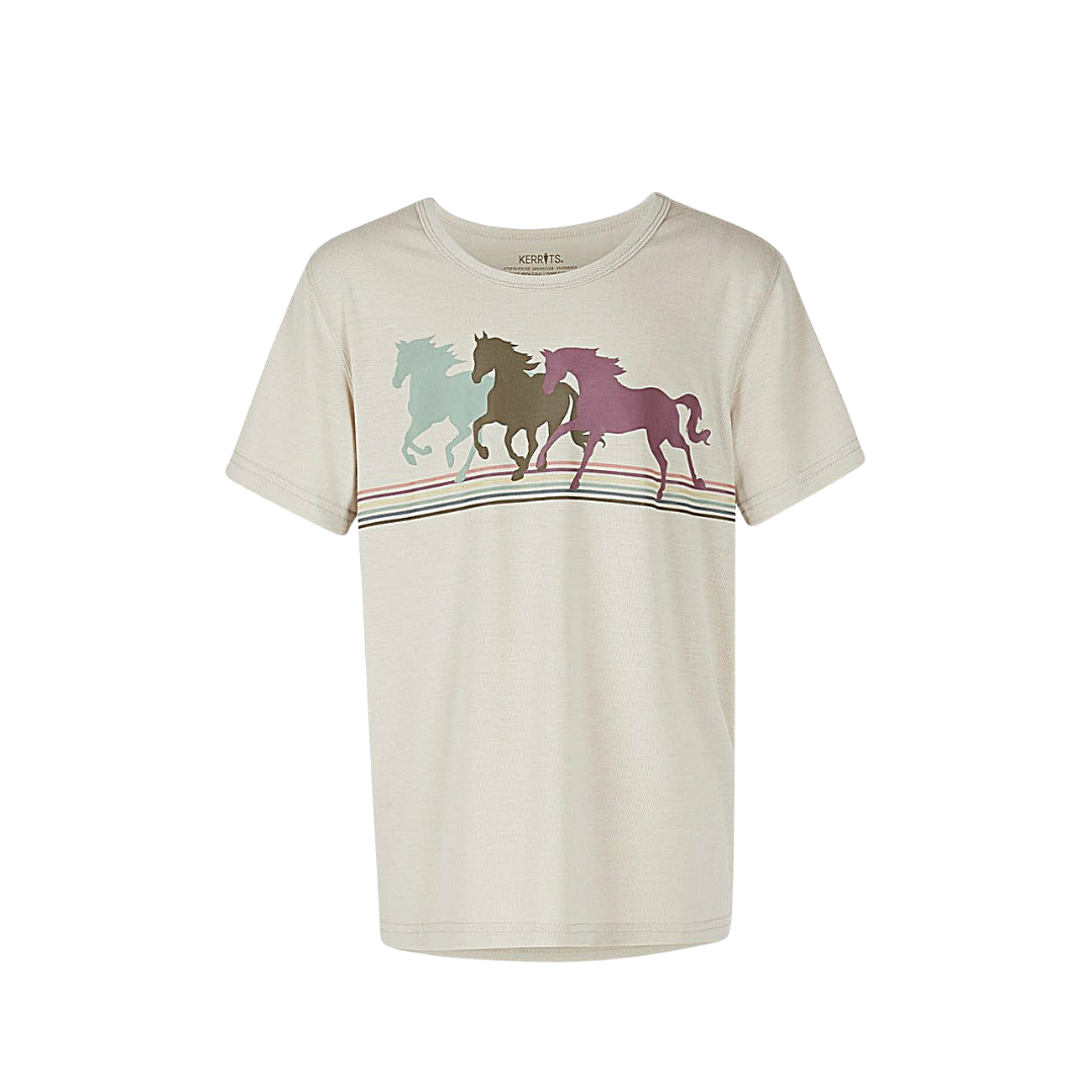 Kerrits Kids Pony Power Tee in Vanilla Front View