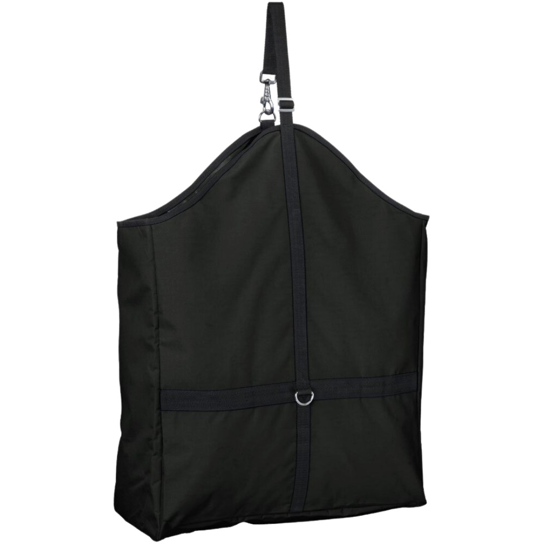 Nylon Hay Tote with Web Front Black
